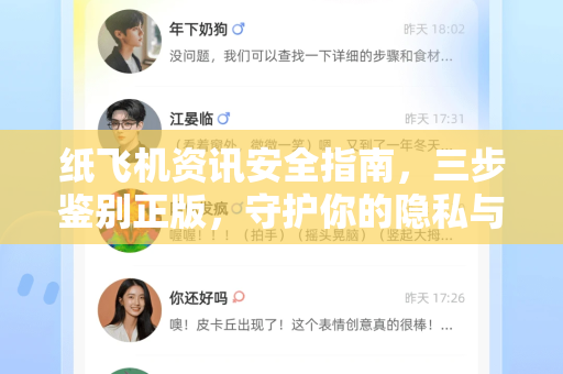 纸飞机资讯安全指南，三步鉴别正版，守护你的隐私与资产