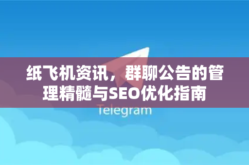 纸飞机资讯，群聊公告的管理精髓与SEO优化指南