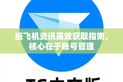 纸飞机资讯高效获取指南，核心在于账号管理