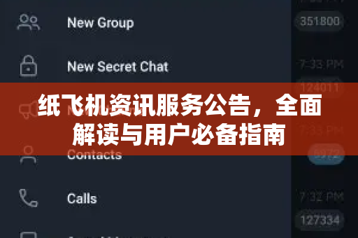 纸飞机资讯服务公告，全面解读与用户必备指南