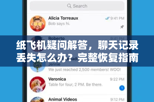 纸飞机疑问解答，聊天记录丢失怎么办？完整恢复指南