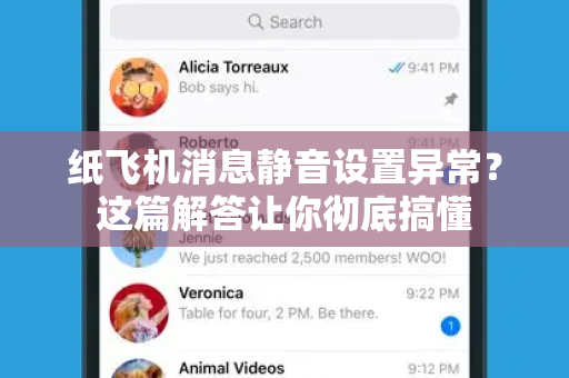 纸飞机消息静音设置异常？这篇解答让你彻底搞懂