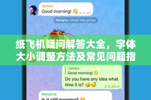纸飞机疑问解答大全，字体大小调整方法及常见问题指南