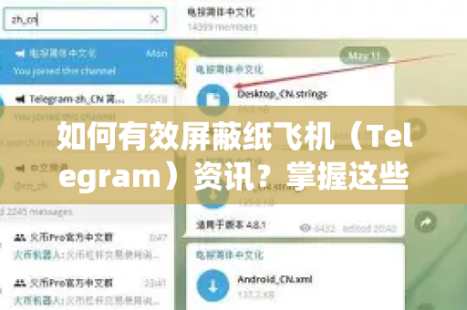 如何有效屏蔽纸飞机（Telegram）资讯？掌握这些技巧，重获清净信息流