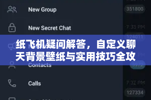 纸飞机疑问解答，自定义聊天背景壁纸与实用技巧全攻略-第1张图片-纸飞机官网 - 纸飞机下载|中文最新版|全球私密聊天软件