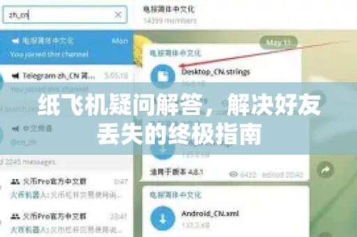 纸飞机疑问解答，解决好友丢失的终极指南