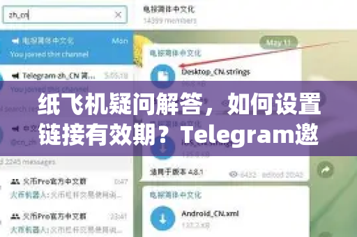 纸飞机疑问解答，如何设置链接有效期？Telegram邀请链接过期时间设置全攻略