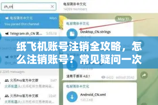 纸飞机账号注销全攻略，怎么注销账号？常见疑问一次解答