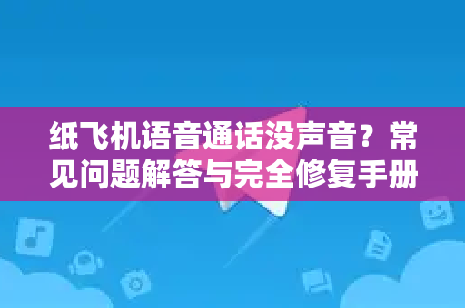 纸飞机语音通话没声音？常见问题解答与完全修复手册