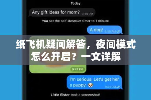 纸飞机疑问解答，夜间模式怎么开启？一文详解