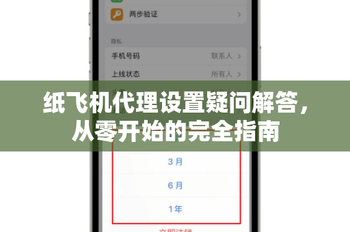 纸飞机代理设置疑问解答，从零开始的完全指南