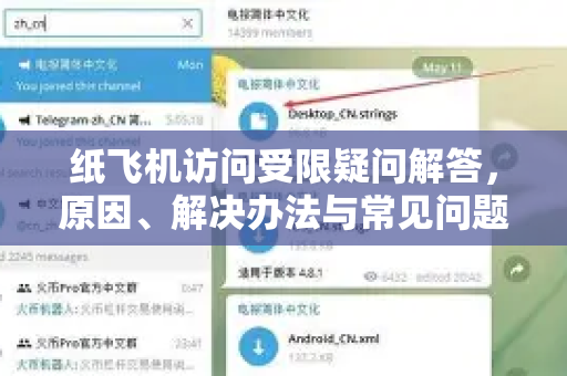 纸飞机访问受限疑问解答，原因、解决办法与常见问题汇总