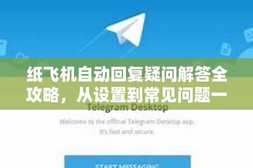 纸飞机自动回复疑问解答全攻略，从设置到常见问题一网打尽