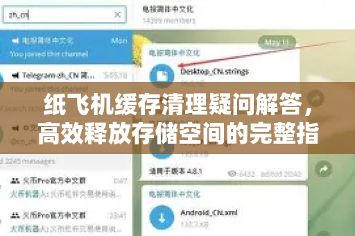 纸飞机缓存清理疑问解答，高效释放存储空间的完整指南